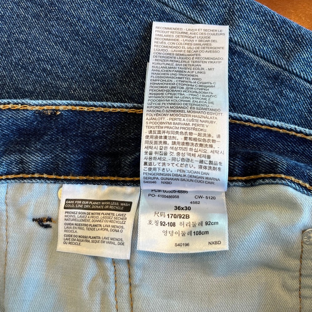 Levis 505 Regular‎ Fit Jeans Men's 36 X 29 100% Cotton Straight Leg - Picture 13 of 13